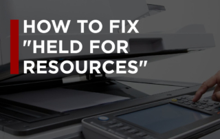 What Does the "Held for Resources" Message Mean on My Xerox MFP?
